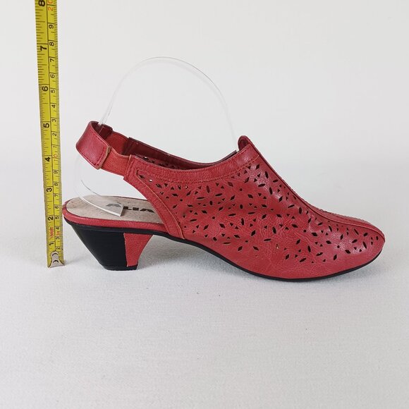 ALIA Perforated Leather Slingback Sandals - Picture 15 of 16